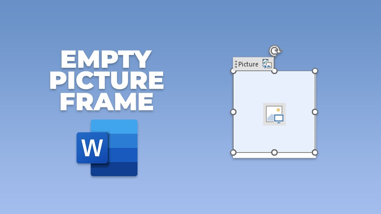 How to add empty picture frame in word - YouTube