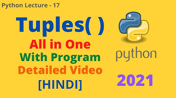 Tuples in Python in Hindi | Lecture - 17 | Tuples Explain | All in One | Coding with Pritam