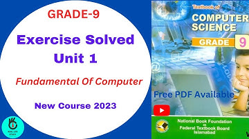 FUNDAMENTAL OF COPUTER EXE SOLVED  CH-1  KEYBOARD COMPUTER SCIENCE GRADE 9 NBF  COURSE 23-24