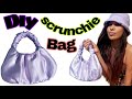 como hacer una bolsa scrunchie,inspo jwpei, Diy scrunchie bag, cartera escronchi, tutorial de bolsa