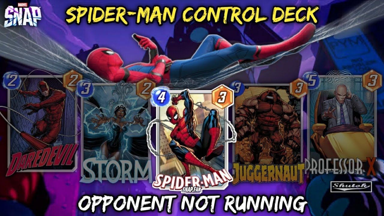 SpiderMan Control Deck, Opponent is Not Running Marvel SNAP YouTube