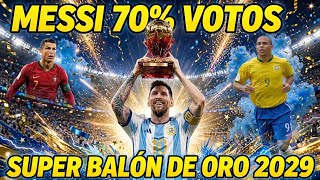 Full Messi will win the 2029 Super Ballon d'Or with 70% of the votes. Guide