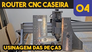 CNC Router Caseira - Usinagem das peças em alumínio #4