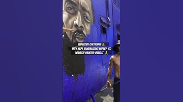 Cowboy paint over vandalized nipsey portrait #hiphop #music #rap #artist #memphis #youngdolph