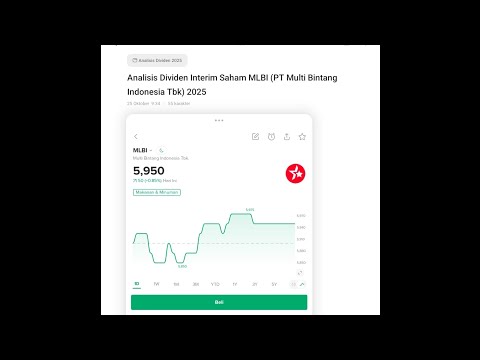 #Dividend Interim MLBI NOVEMBER 2025 #AnalisisSaham 🤑 #investasisaham