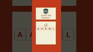 Guess the Emotions! 🧩 Unscramble the Letters #Shorts