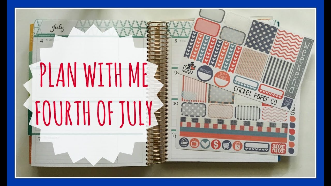 PLAN WITH ME | Fourth of July feat  Cricket Paper Co