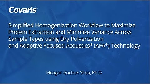 Simplified Homogenization Workflow to Maximize Protein Extraction & Minimize Variance
