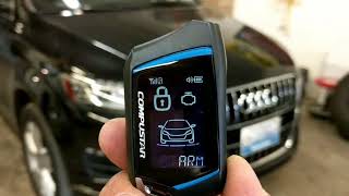 2014 Audi Q7 with Compustar T9 2-way LCD 3000' Remote Start