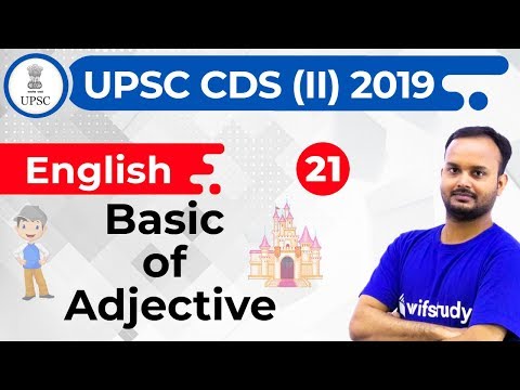 4:30 PM - UPSC CDS (II) 2019 | English by Sanjeev Sir | Basic of Adjective