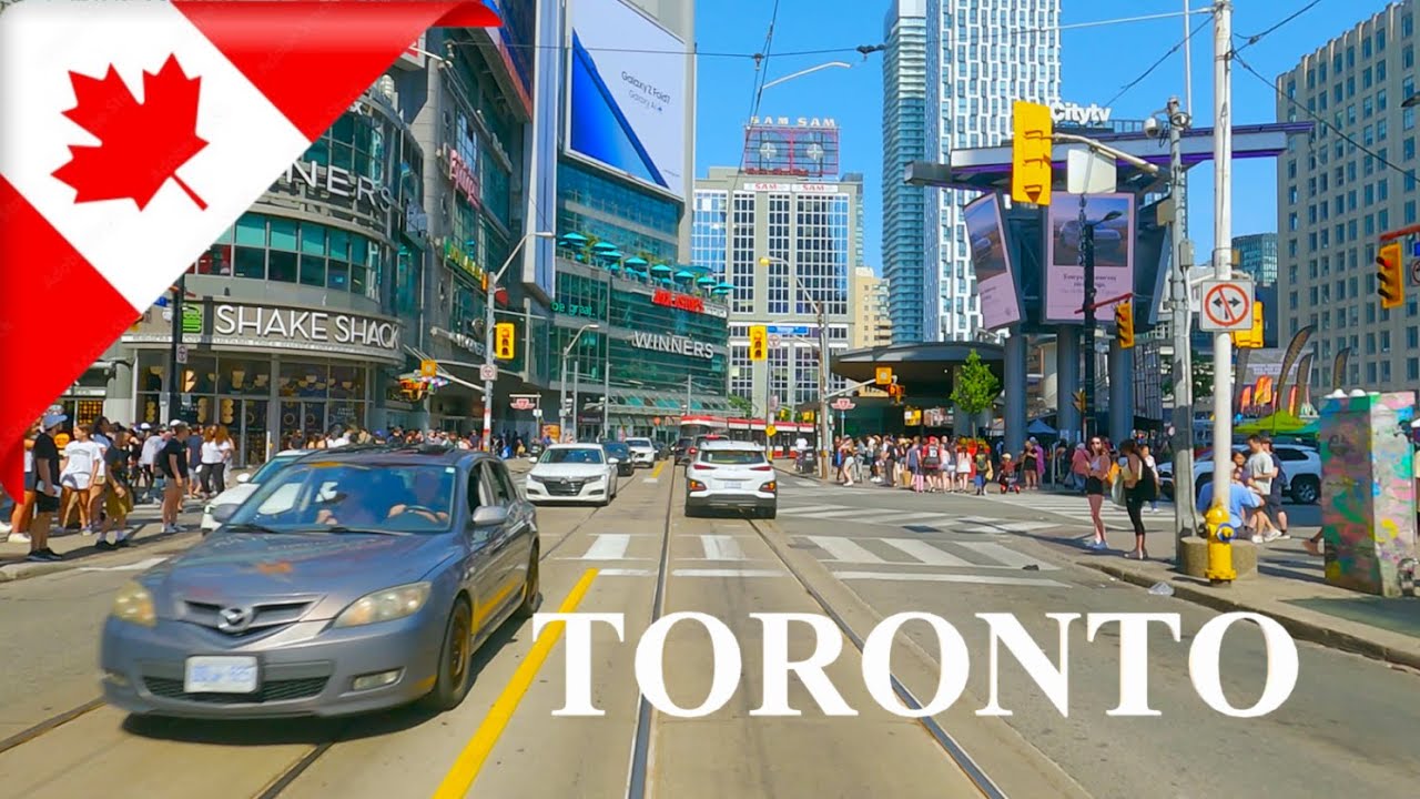 ВОЖДЕНИЕ в центре Торонто, провинция Онтарио, Канада 4K