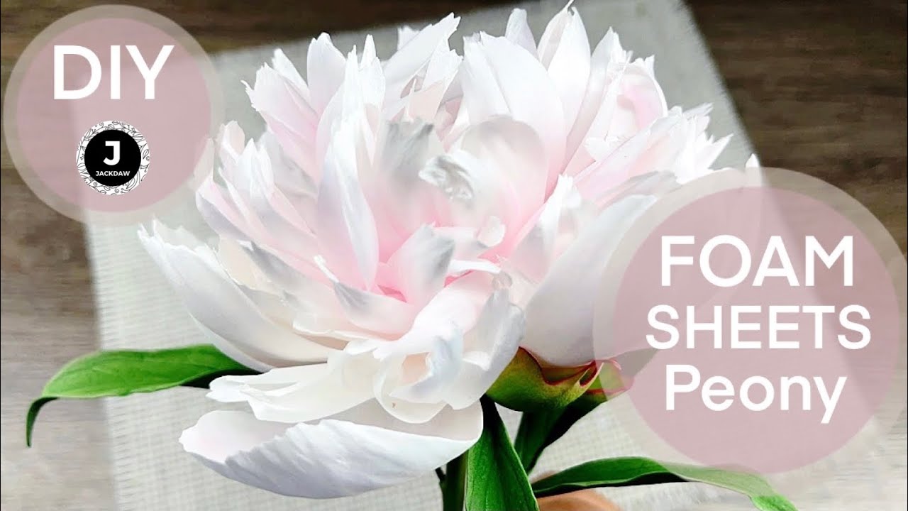 DIY🌸. Пион Moon River из фоамирана.