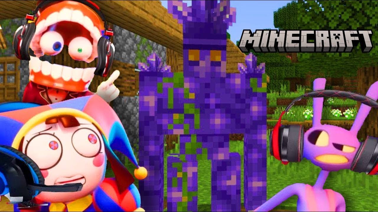 The Amazing Digital Circus Characters Play Minecraft