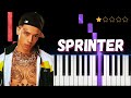 Sprinter - Central cee︱Easy Piano Tutorial