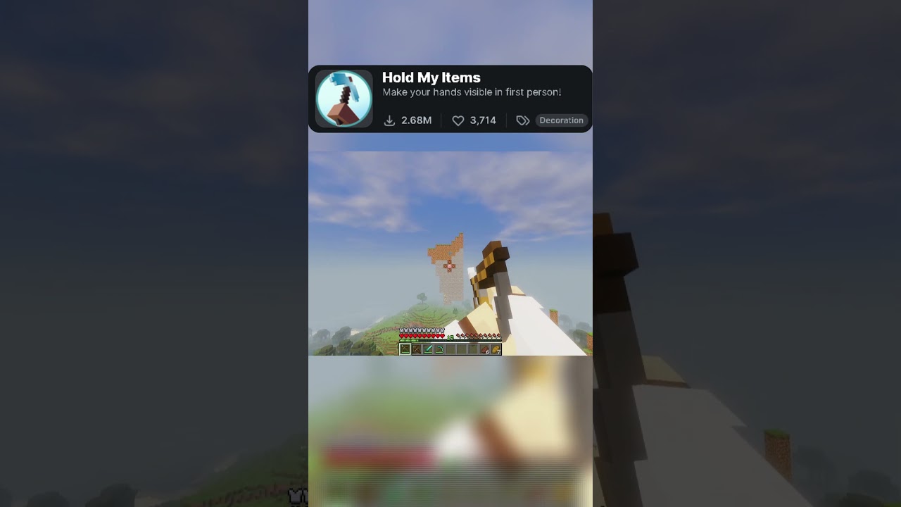 Hold My Items – Real First Person Hands in Minecraft