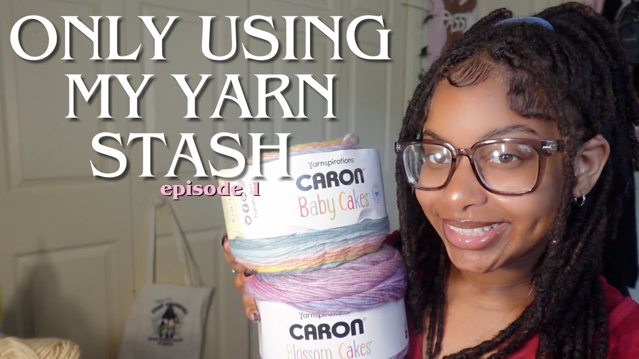 ONLY USING MY YARN STASH ( EP 1) #crochet #diy #vlog #challenge