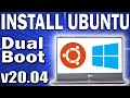 Install Ubuntu from USB on Windows 10 Dual Boot | 20.04 | UEFI or Legacy