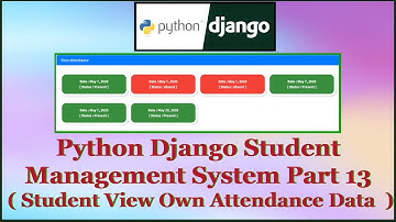 Python Django Student Management System Part 15 | Student View Own Attendance Data