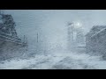 Old Factory Covered with Snow - Ultimate Winter Blizzard for Deep Sleep & Stress Relief