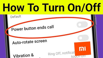 Redmi Mobile Power Button Ends Call Settings In Redmi 9 Power.