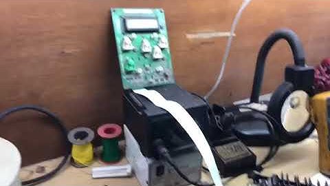 Ecosolvent printer electronics board PCB repairing-Testing a no display pcb after repairing in LAB