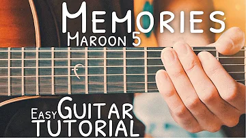 Memories Maroon 5 Guitar Tutorial // Memories Guitar // Guitar Lesson #735