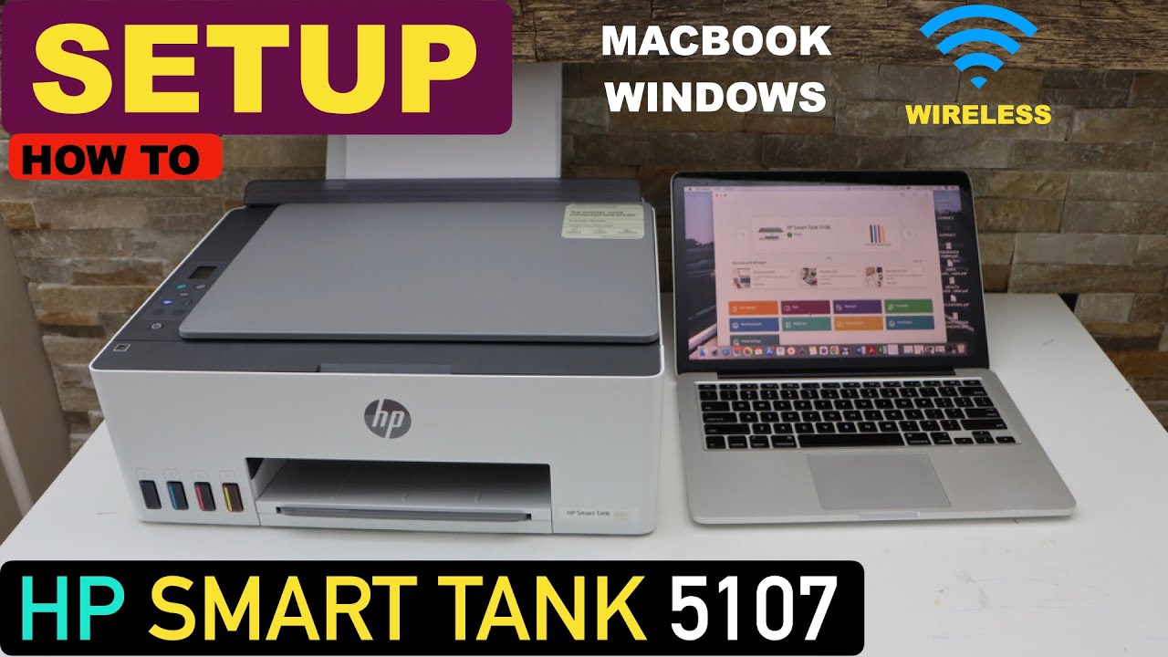 HP Smart Tank 5107 Setup Using MacBook or Windows Laptop. - YouTube