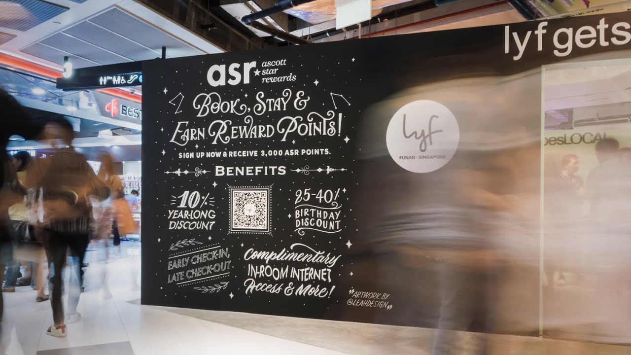 Wall Mural Timelapse for lyf Ascott @ Funan Singapore!