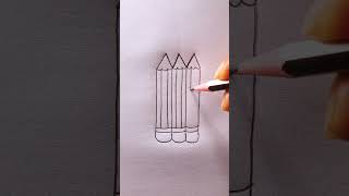 Easy Color Pencil Drawing Tutorial ✏️🌈 #shorts