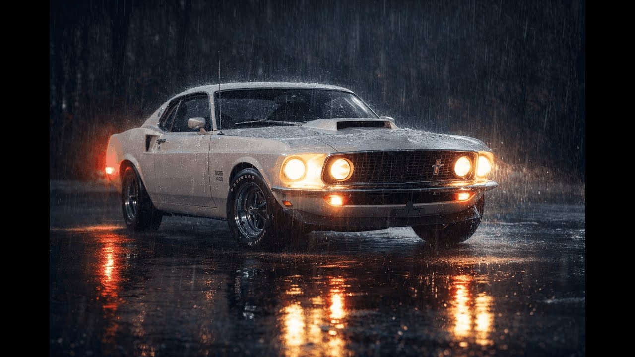 🔴 Relaxing Rain Sounds 🌧️ | 1969 Ford Mustang Boss | Sleep, Study, Focus & Stress Relief (Live)