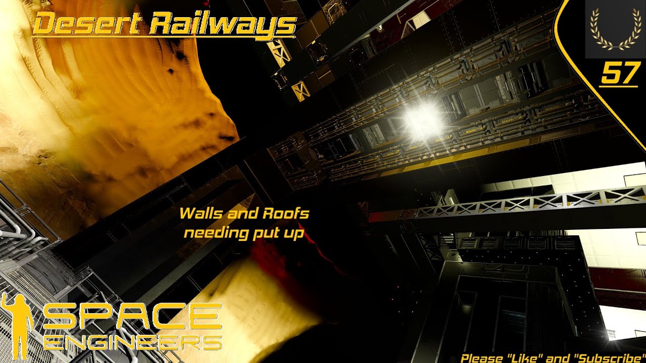 Space Engineers : Designing walls and roofs : Desert Rail Survival 57 ...