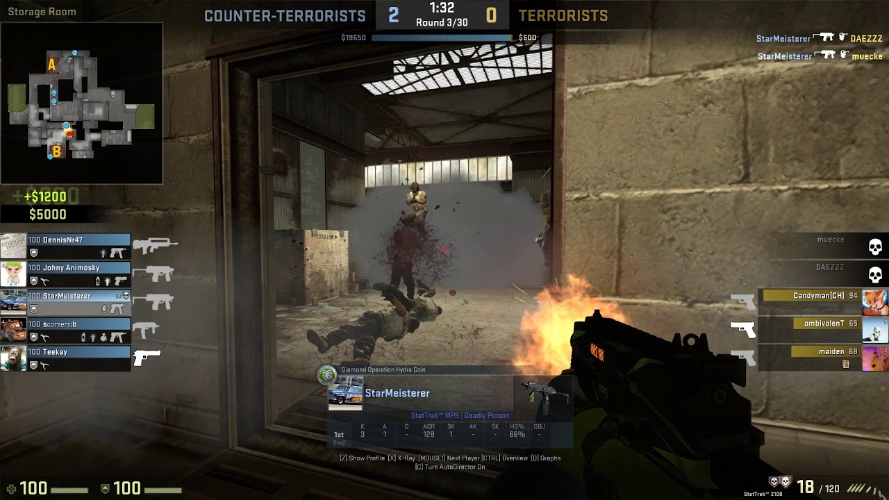 CS:GO 1 sec ace!!