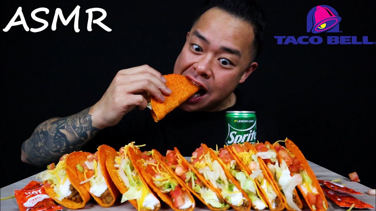 ASMR EATING 10 SUPREME DORITOS LOCOS TACOS UNDER TEN MINUTES **BIG BITE EATING**|ASMR_cravings