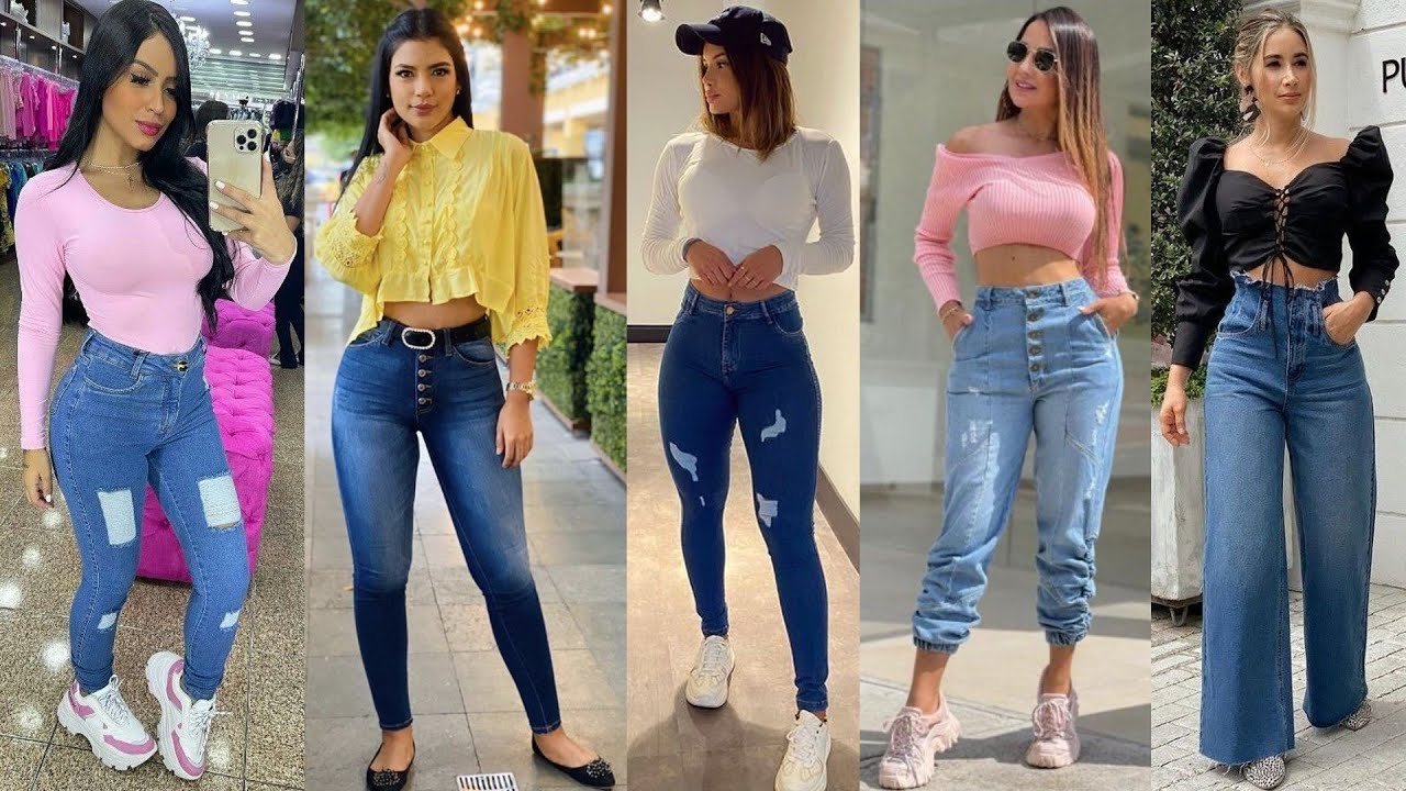 OUTFITS MODERNOS PARA COMBINAR TUS PANTALONES DE MEZCLILLA | OUTFIT DENIM -  YouTube