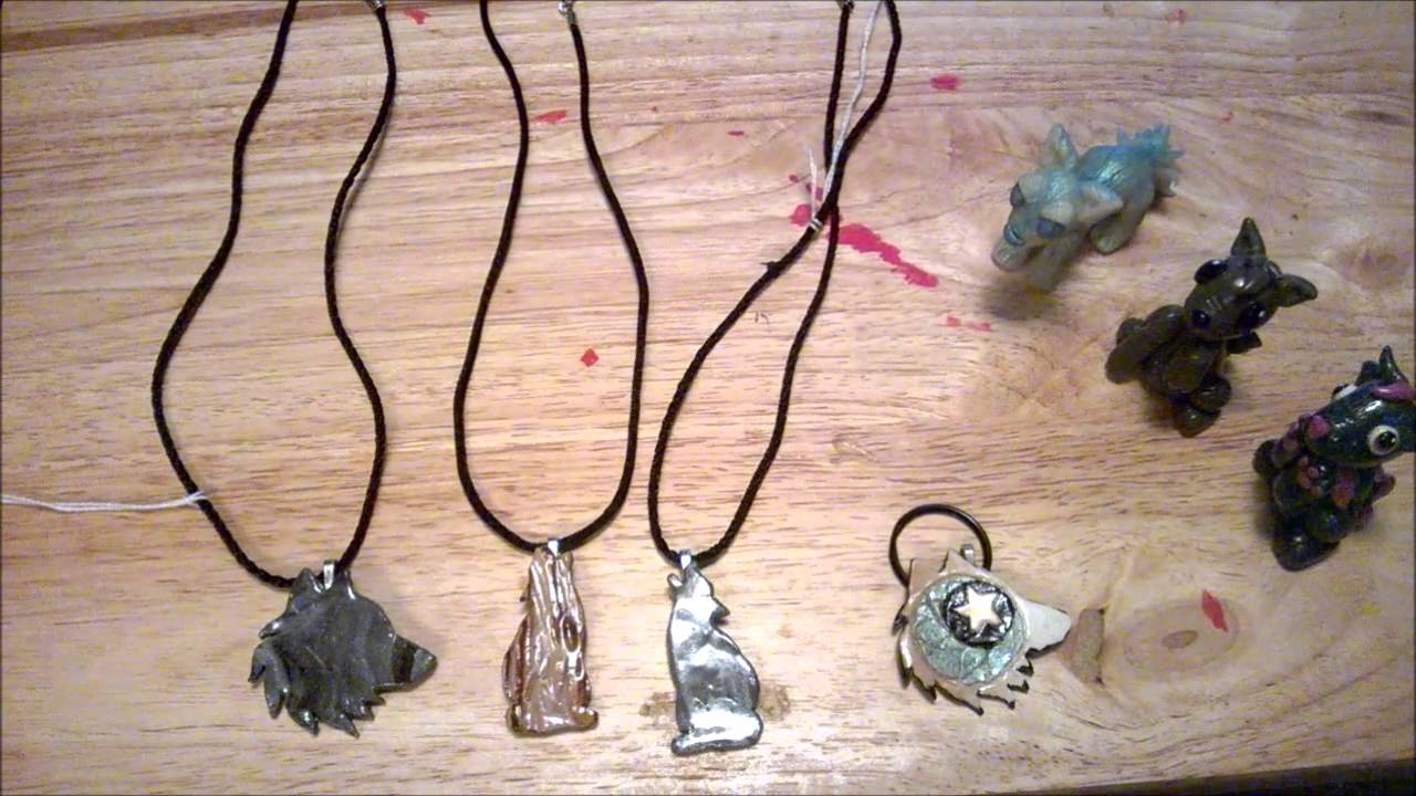 polymer clay wolf charms update 7 YouTube