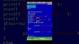 write a program for userid and password๐||turbo c||c++