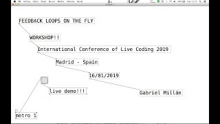 Feedback Loops On The Fly Workshop - ICLC 2019
