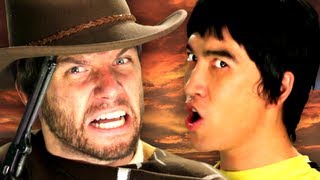 Bruce Lee vs Clint Eastwood. Epic Rap Battles of History