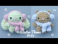 🐰🩷Bunny Crochet and Bear Crochet/Amigurumi ♡Winter Theme♡ |Easy, cute and free pattern|💜🐻