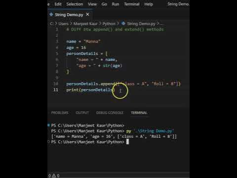 Python | Difference between append() and extend() methods | Interview ...