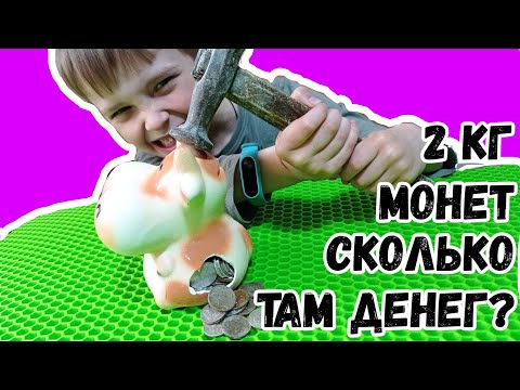 Вскрыли копилку весом 2 кг, сколько же там денег