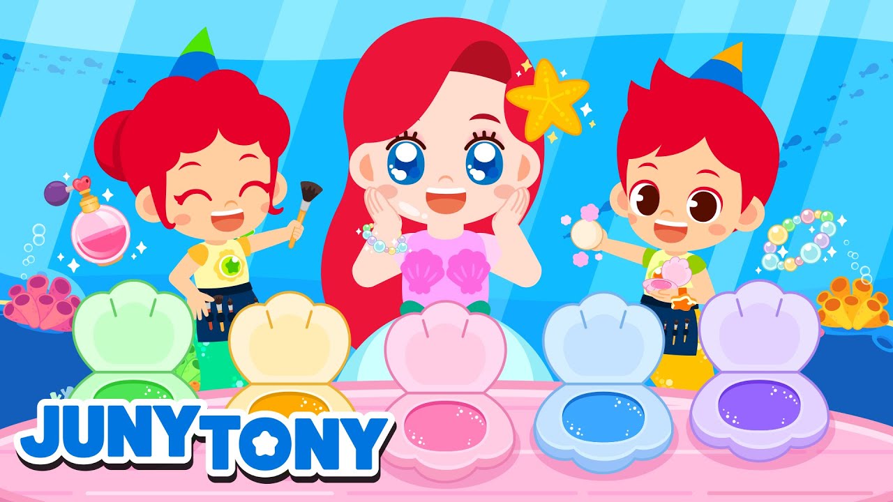 Makeup Artist Under the Sea | The Little Mermaid's Makeup | Job and Careers | Kids Songs | JunyTony Makeup Artist Under the Sea | The Little Mermaid's Makeup | Job and Careers | Kids Songs | JunyTony