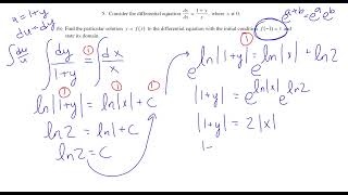 2006 AP Calculus AB FRQ - Differential Equation