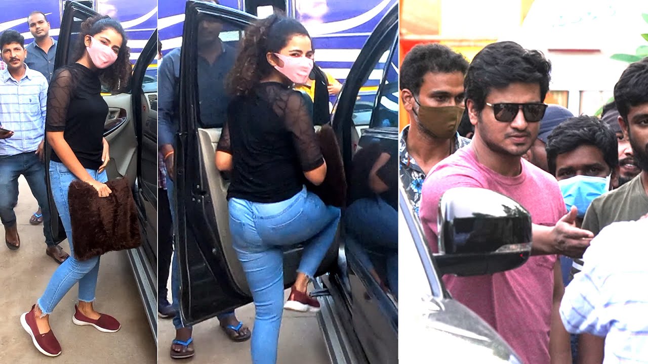 Anupama Parameswaran & Hero Nikhil Spotted at Post Shoot Wrap | 18 Pages | Filmylooks