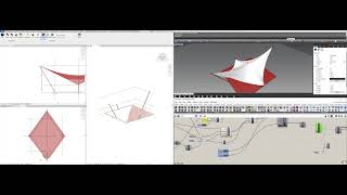 Revit Inside Rhino - Tensile Structure Simulation