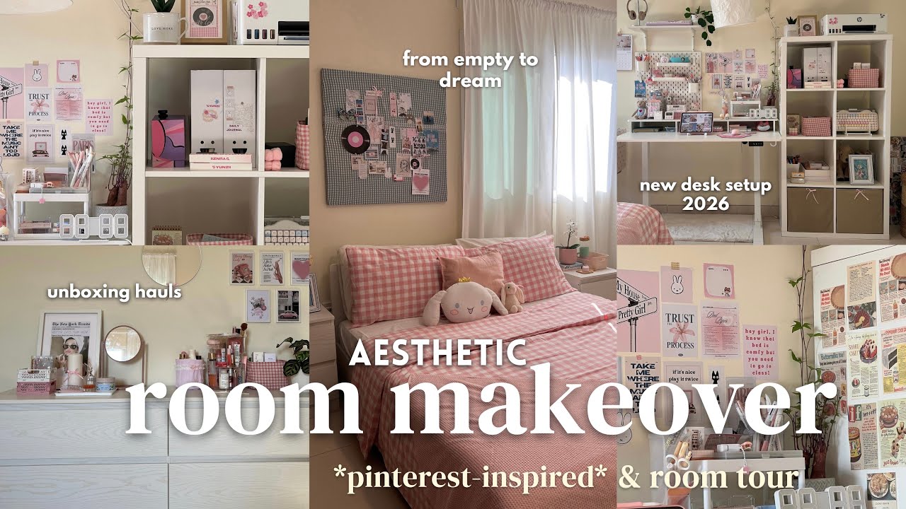 aesthetic ROOM MAKEOVER 2026 🎀 huge ikea + temu haul | pinterest inspired
