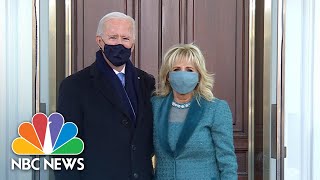 Joe Biden Arrives At White House For First Time As President | NBC News
