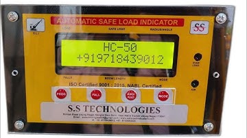 Safe load indicator सुरक्षित भार संकेतक installation farana#cranes #crawler #demag#safeloadindicator