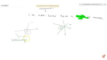 Concurrent Lines or Intersecting Lines