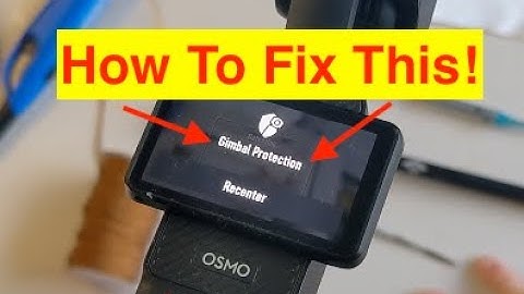 Gimbal Protection Recenter - Problem! How to fix. DJI - Pocket Go 3 common failure